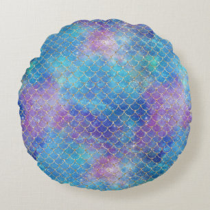 A Mermaid Galaxy Series Design 9 Round Pillow