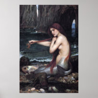 A Mermaid John William Waterhouse Mythological