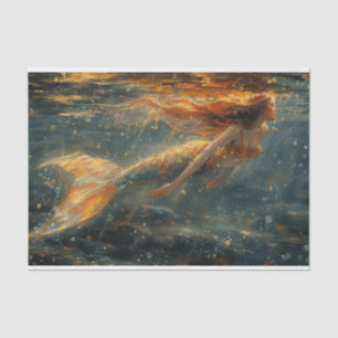 A Mermaid peeking at the water's surface Tissue Paper