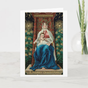 A Merry Christmas - Mother and Child Holiday Card