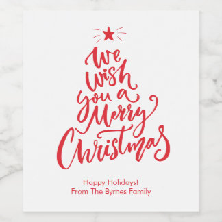 A Merry Christmas Personalized Wine Labels