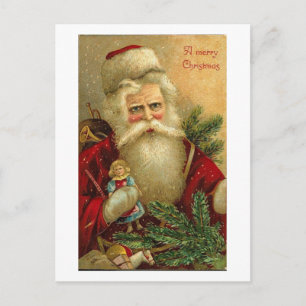 A Merry Christmas Santa and Doll Card