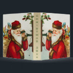 A Merry Christmas Santa Claus by Ellen Clapsaddle Binder<br><div class="desc">Vintage illustration Victorian Christmas holiday design featuring an old world Santa Claus on an old fashioned string telephone with a young girl.</div>