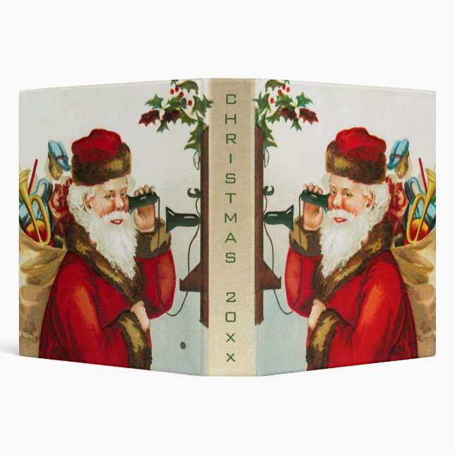 A Merry Christmas Santa Claus by Ellen Clapsaddle Binder (Background)