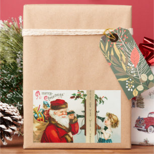 A Merry Christmas Santa Claus by Ellen Clapsaddle Sticker