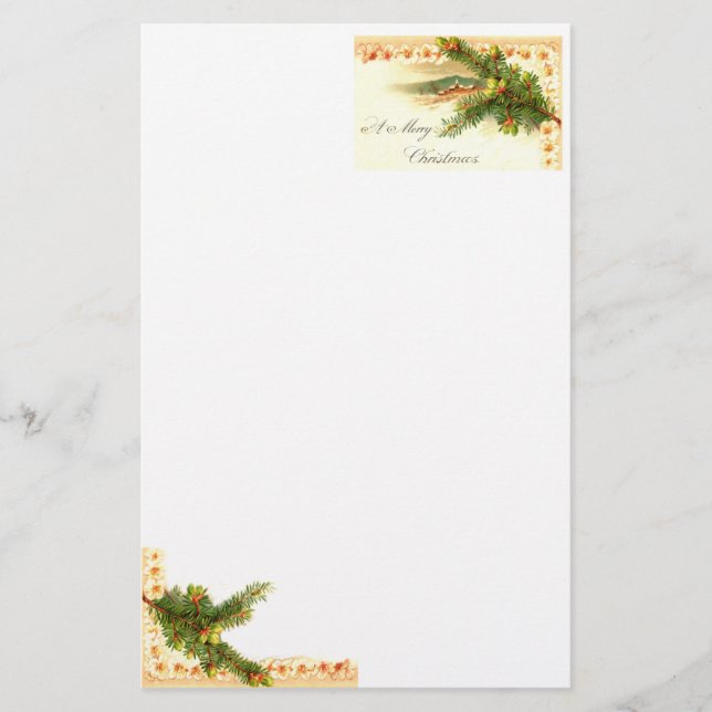 A Merry Christmas Stationery (Front)