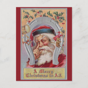 A Merry Christmas to All from Santa Claus Postcard