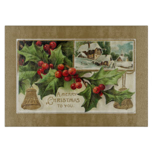 A Merry Christmas to You Vintage Cutting Board