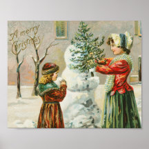 A Merry Christmas vintage art