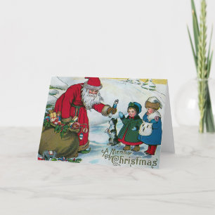 "A Merry Christmas" Vintage Holiday Card