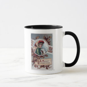 A Merry ChristmasKid in Winter Apparel Mug