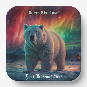 A Merry Festive Christmas Holiday Paper Plate