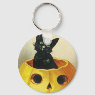 A Merry Haloween Kitten Keychain