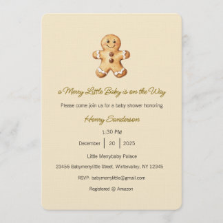 A Merry Little Baby is on the Way Invitation