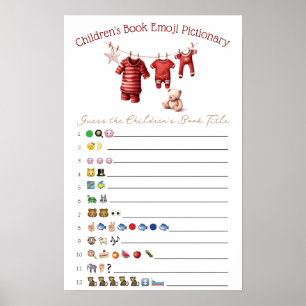 A Merry Little Baby Shower Baby Shower Game Poster