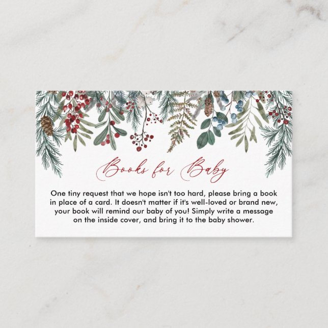 A Merry Little Baby Shower Books for Baby Card (Front)