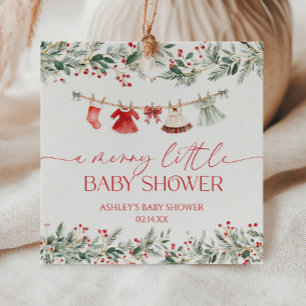 A Merry Little Baby Shower Christmas Baby Shower Favour Tags