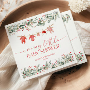 A Merry Little Baby Shower Christmas Baby Shower Napkin