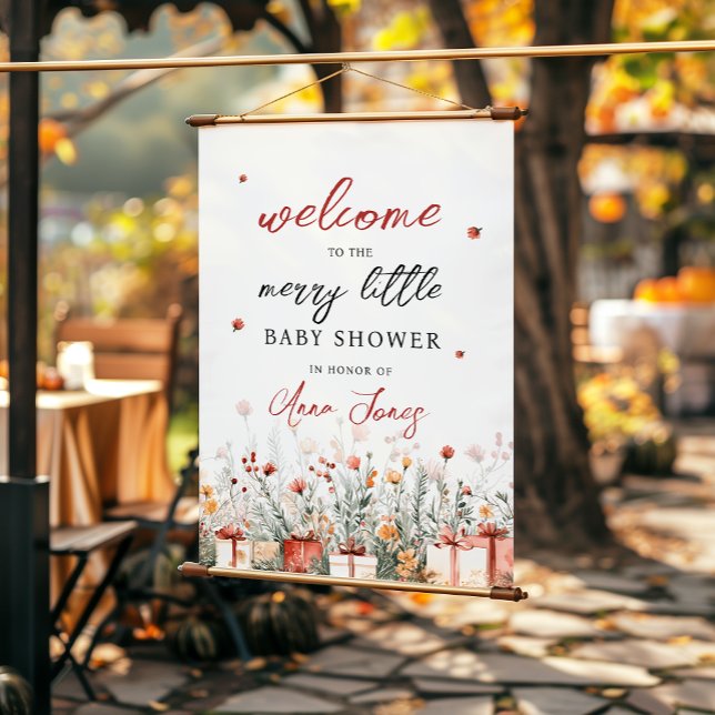 A Merry Little Baby Shower Christmas Welcome sign (Creator Uploaded)