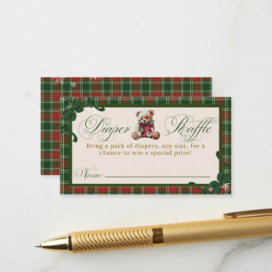 A Merry Little Baby Shower Teddy Bear Christmas Enclosure Card