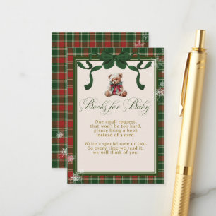 A Merry Little Baby Shower Teddy Bear Christmas Enclosure Card