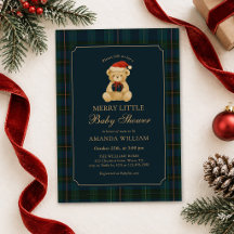 A Merry Little Baby Shower Teddy Bear Christmas