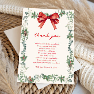 A Merry Little Baby Shower Thank You Card