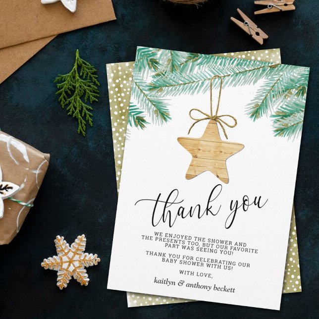A Merry Little Baby Shower Thank You Card (Creator Uploaded)