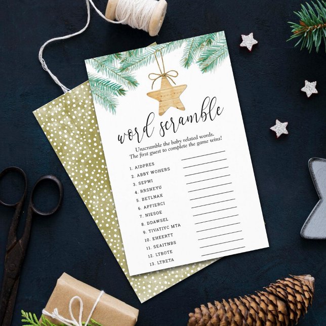 A Merry Little Baby Shower Word Scramble Game (Creator Uploaded)