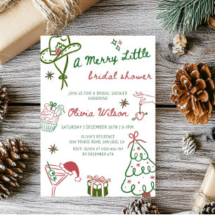 A Merry Little Bridal Shower Party Invitation