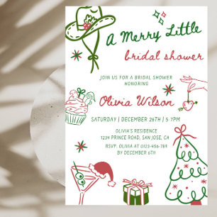A Merry Little Bridal Shower Party Invitation