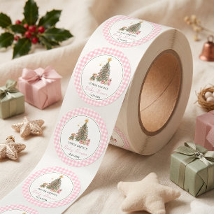 A Merry Little Christmas Baby Shower Classic Round Sticker