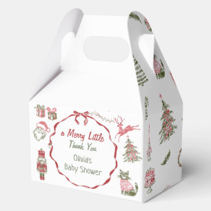A Merry Little Christmas Baby Shower Favor Boxes