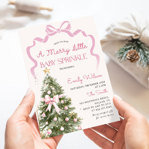 A Merry Little Christmas Baby Shower Invitation
