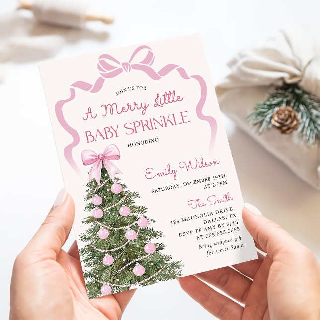 A Merry Little Christmas Baby Shower Invitation (Creator Uploaded)