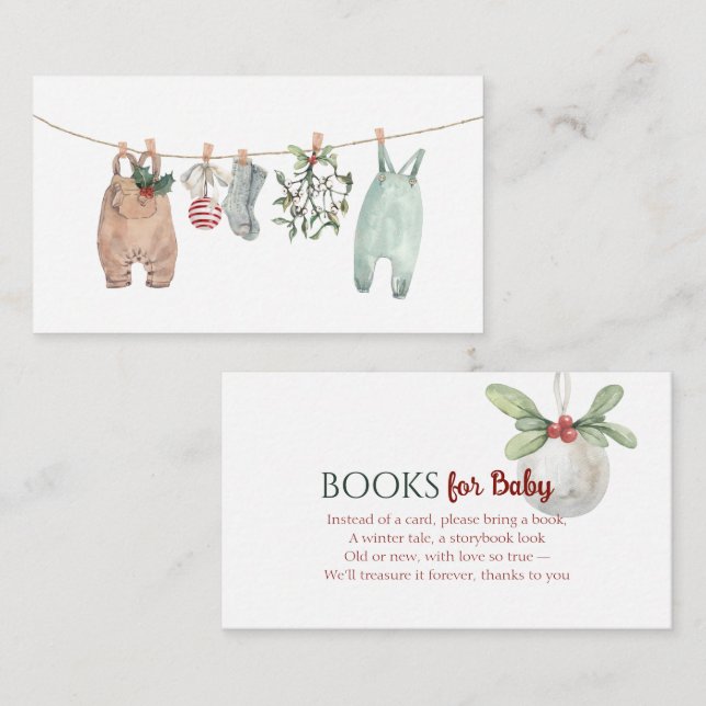 A Merry Little Christmas Clothes Books for Baby Enclosure Card (Front/Back)
