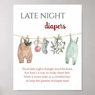 A Merry Little Christmas Clothes Late Night Diaper Poster