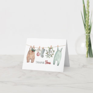 A Merry Little Christmas Clothes Thank You Card