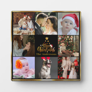 A Merry Little Christmas Family Photo Collage  Plaque