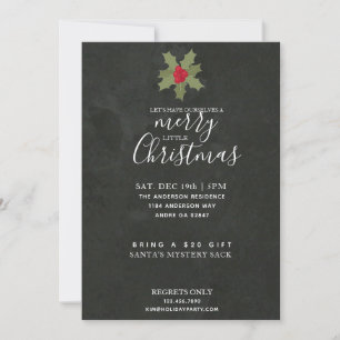 A Merry Little Christmas Party Holly & Slate Invitation