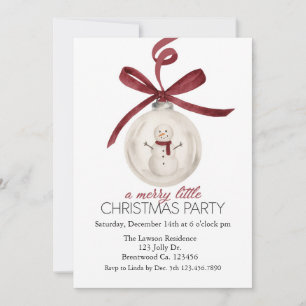 A Merry Little Christmas, Snowman Invitation