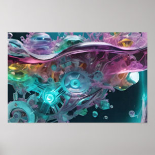 A Mesmerizing Blend of Vibrant Colours Poster