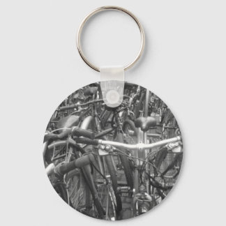 A mess of bikes keychain