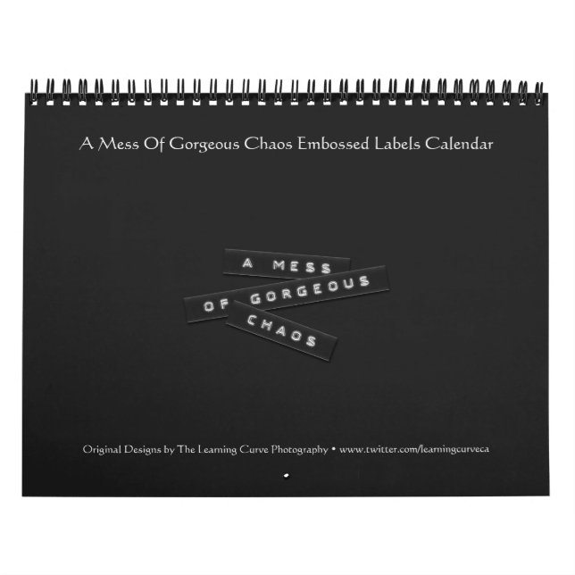 A Mess Of Gorgeous Chaos Embossed Labels Calendar (Cover)