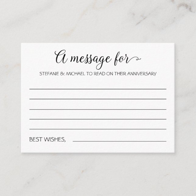 A Message For Bride and Groom Wedding Advice (Front)