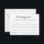 A Message For Bride and Groom Wedding Advice Card<br><div class="desc">These charming message cards will be a perfect alternative to a traditional wedding guest book. Read them later,  such as on an anniversary.</div>