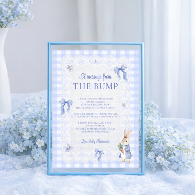 A Message From The Bump Peter Rabbit Baby Shower Poster (Creator Uploaded)