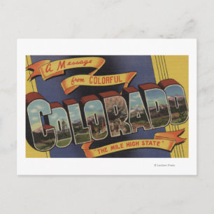 A Message From The Mile High State Postcard
