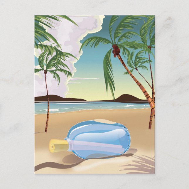 A Message in a bottle Postcard (Front)