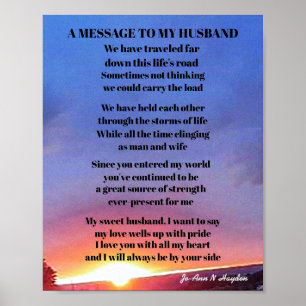 A MESSAGE TO MY HUSBAND POSTER